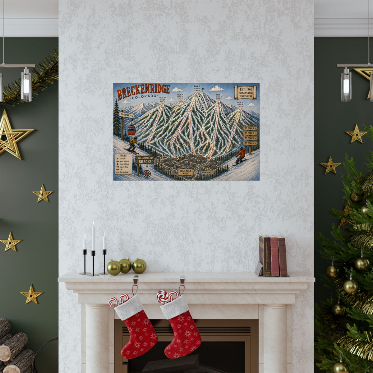 Breckenridge Ski Map Poster