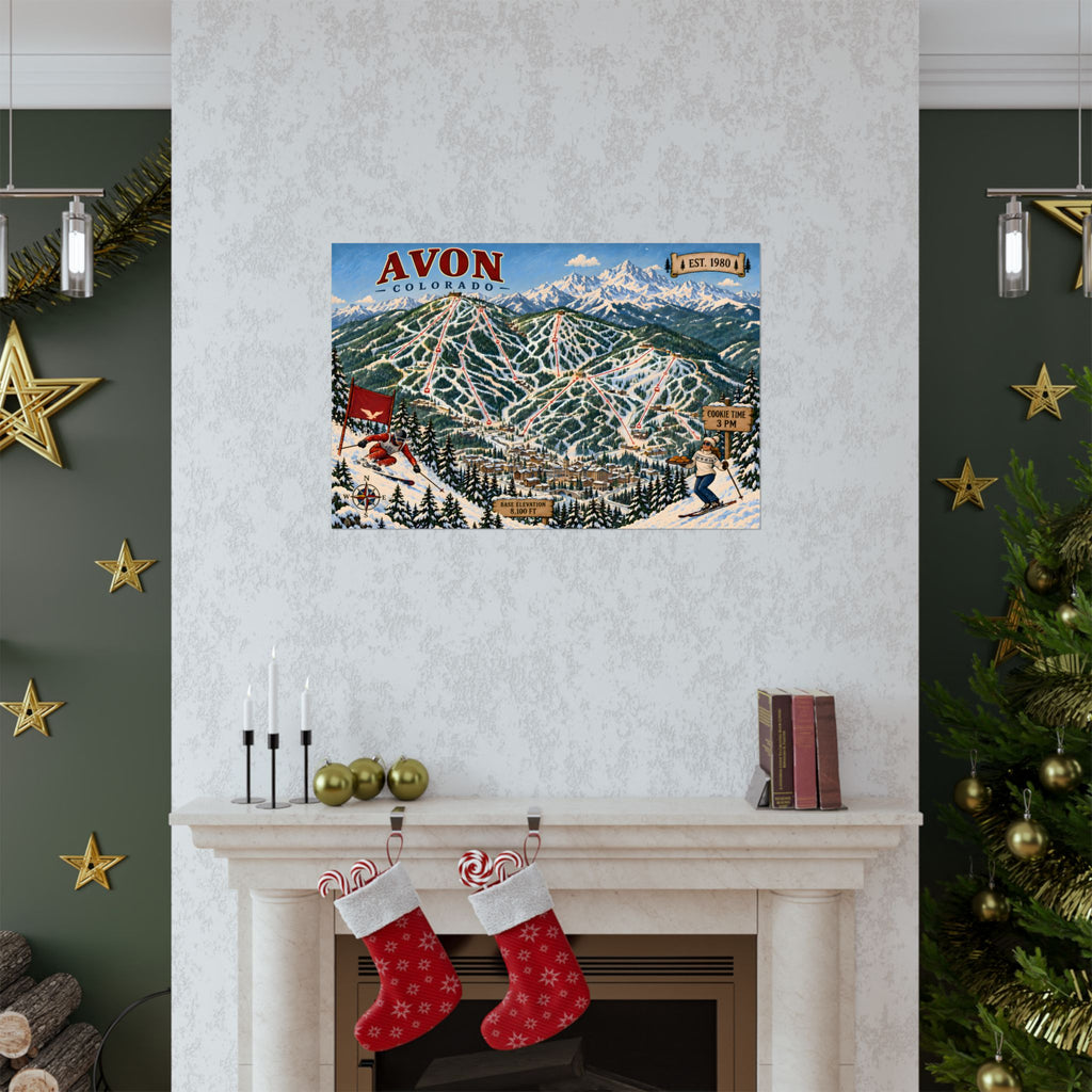 Avon/Beaver Creek Colorado Ski Map Poster