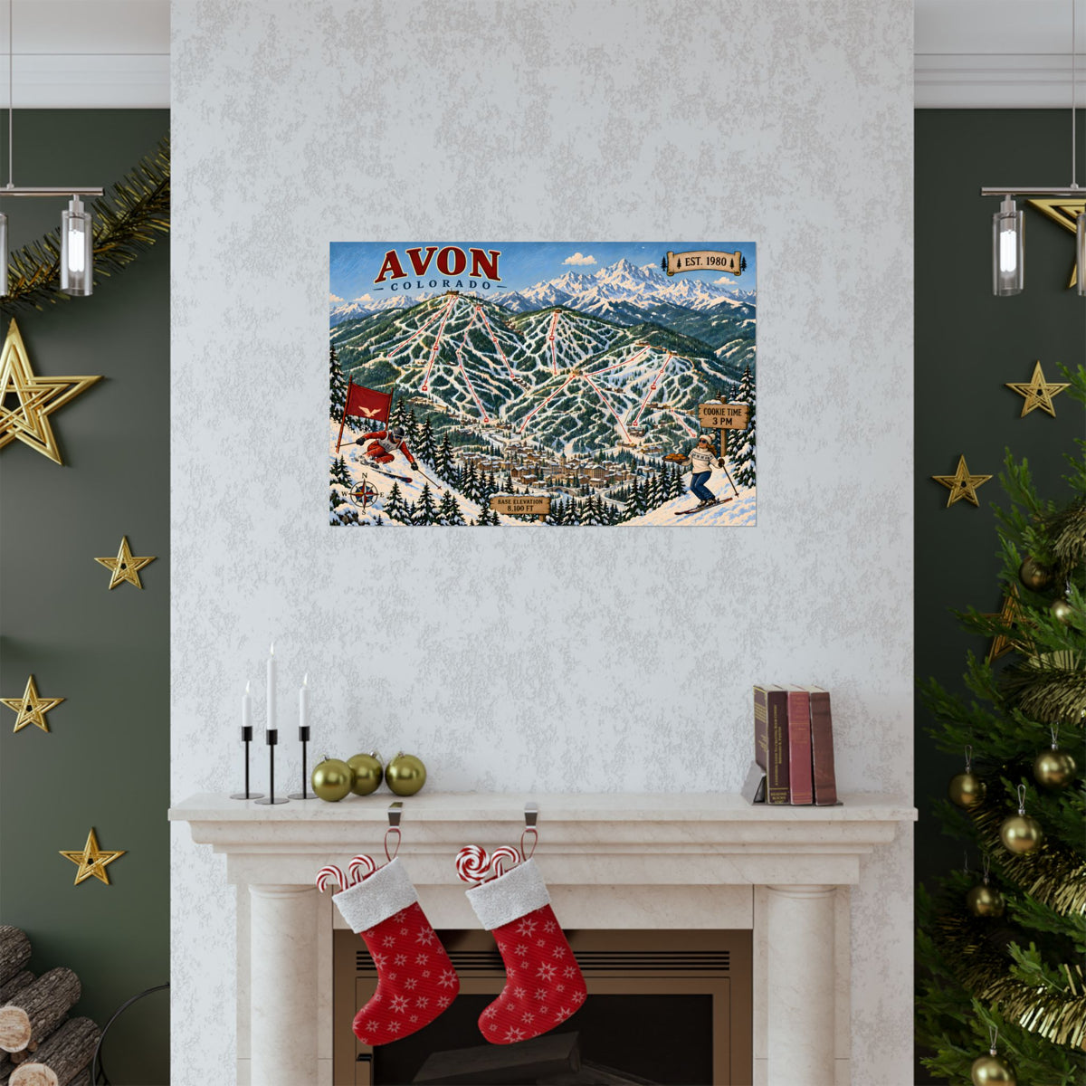 Avon/Beaver Creek Colorado Ski Map Poster