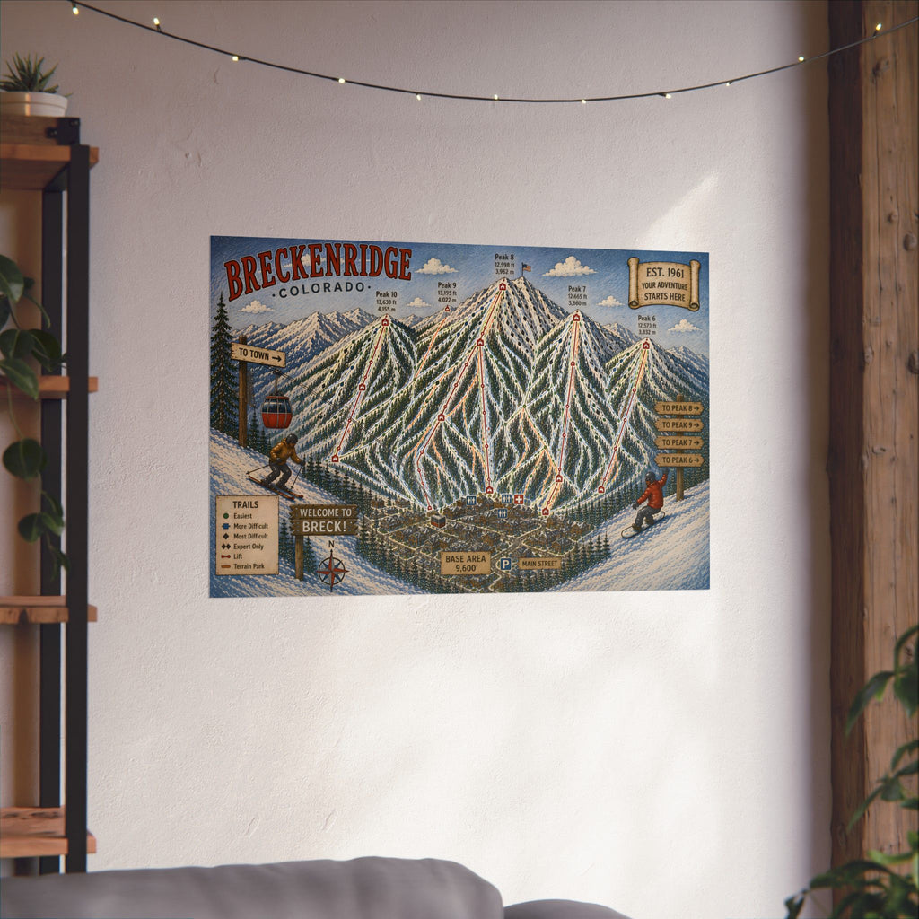 Breckenridge Ski Map Poster