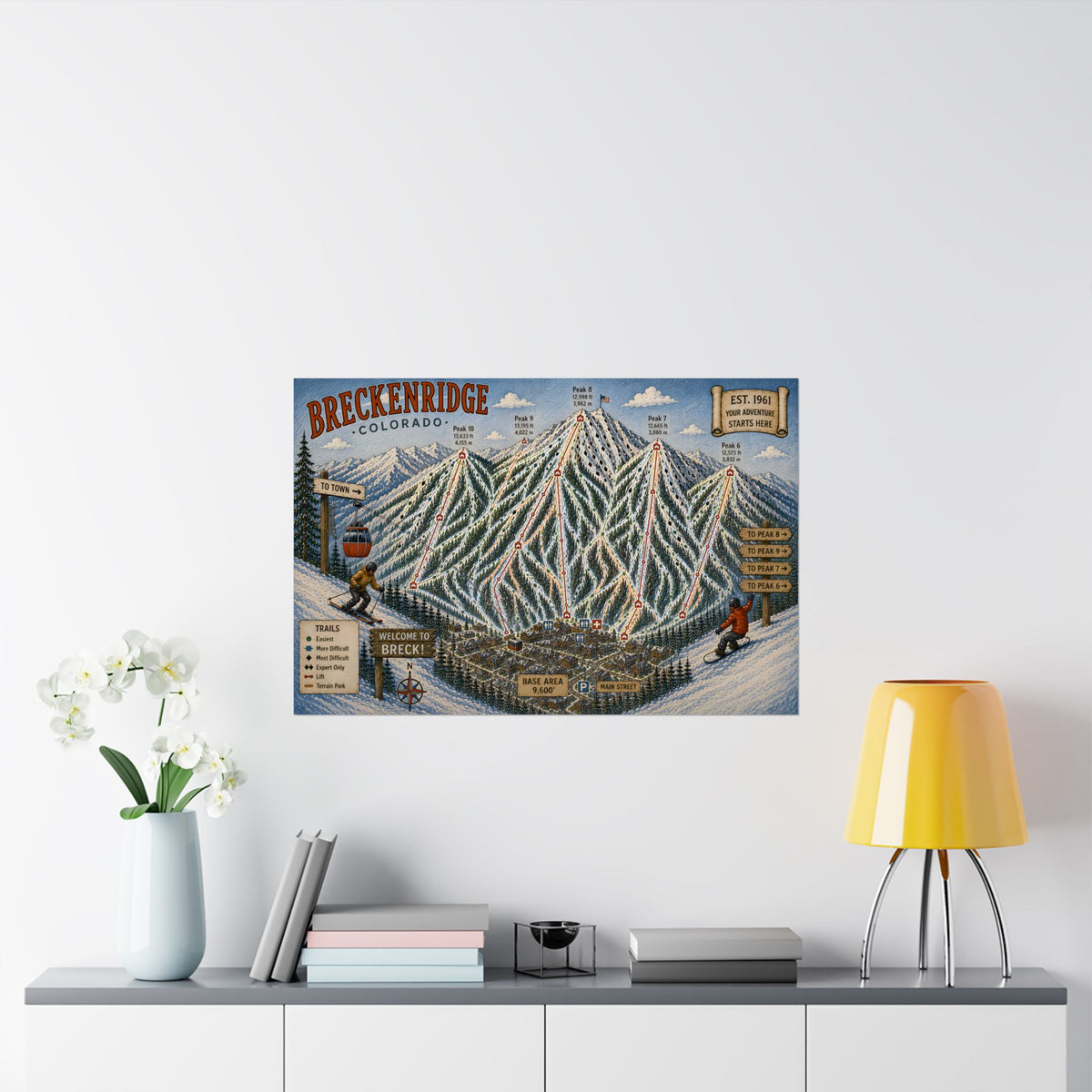 Breckenridge Ski Map Poster