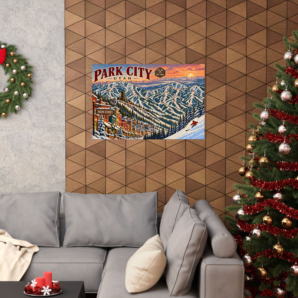 Park City Ski Map Poster