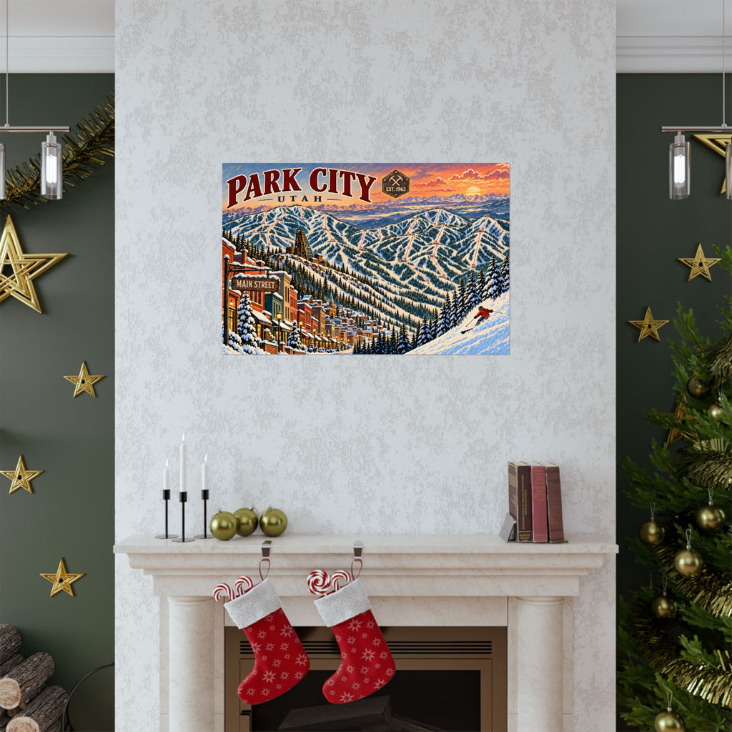 Park City Ski Map Poster