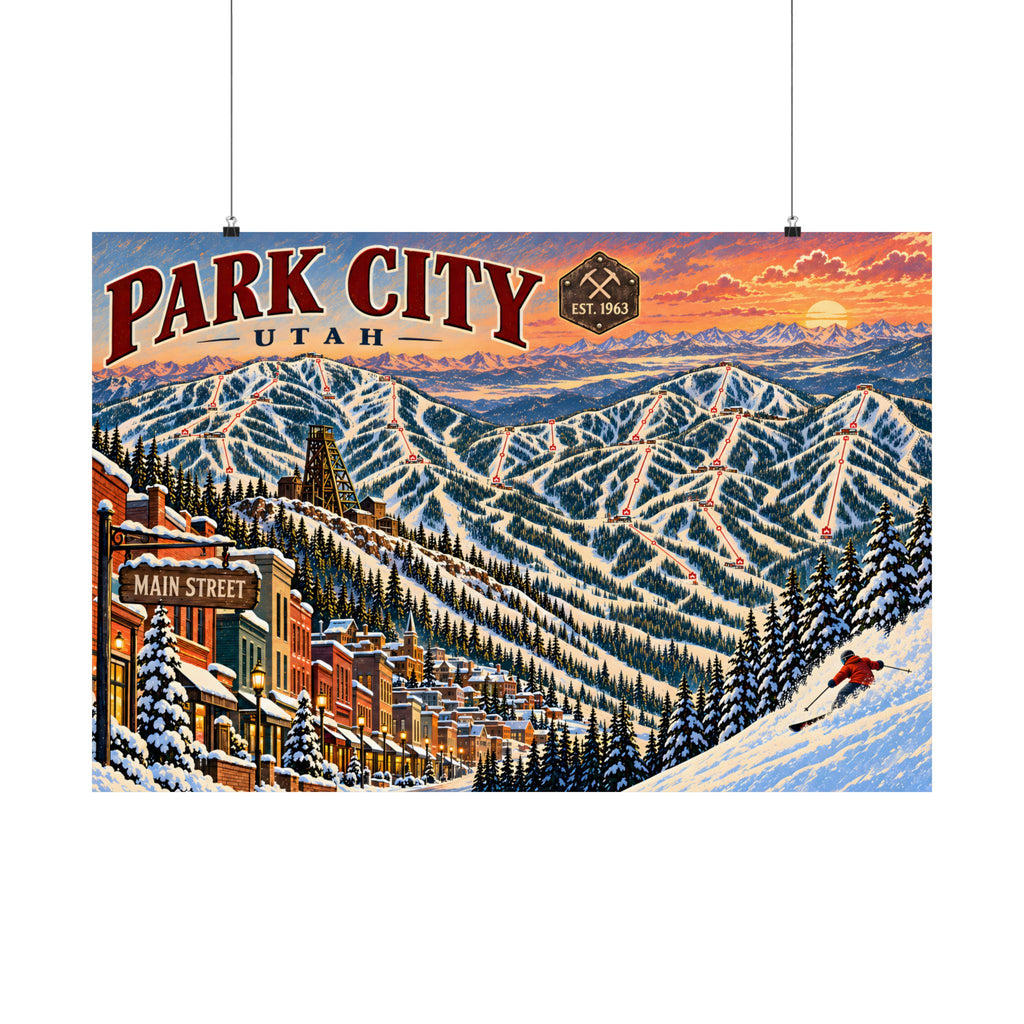 Park City Ski Map Poster