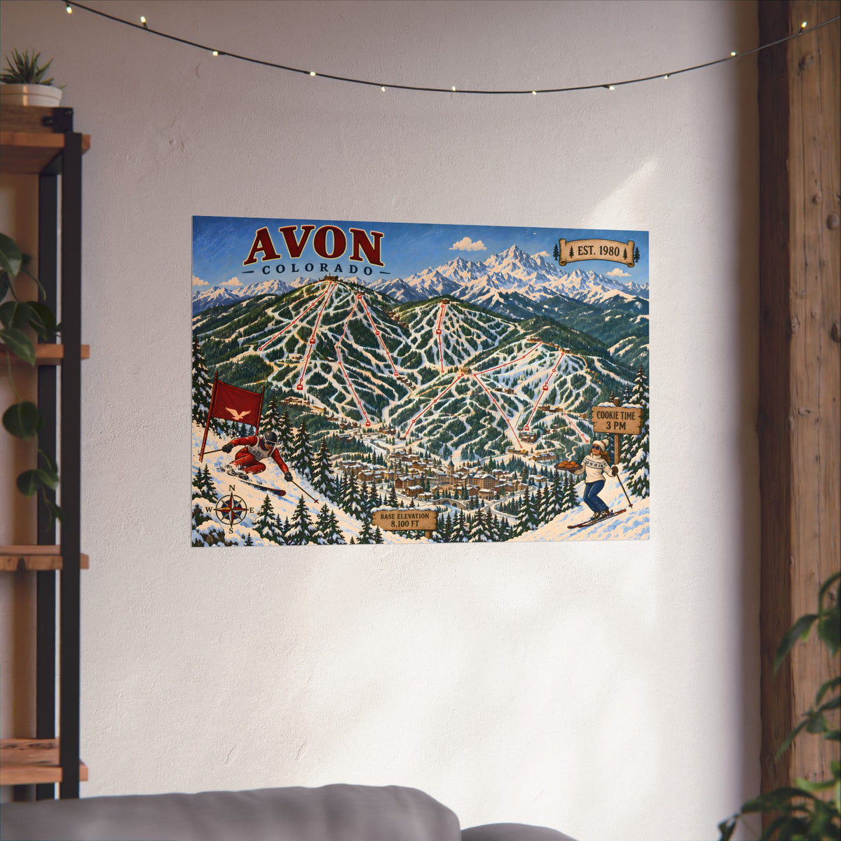 Avon/Beaver Creek Colorado Ski Map Poster