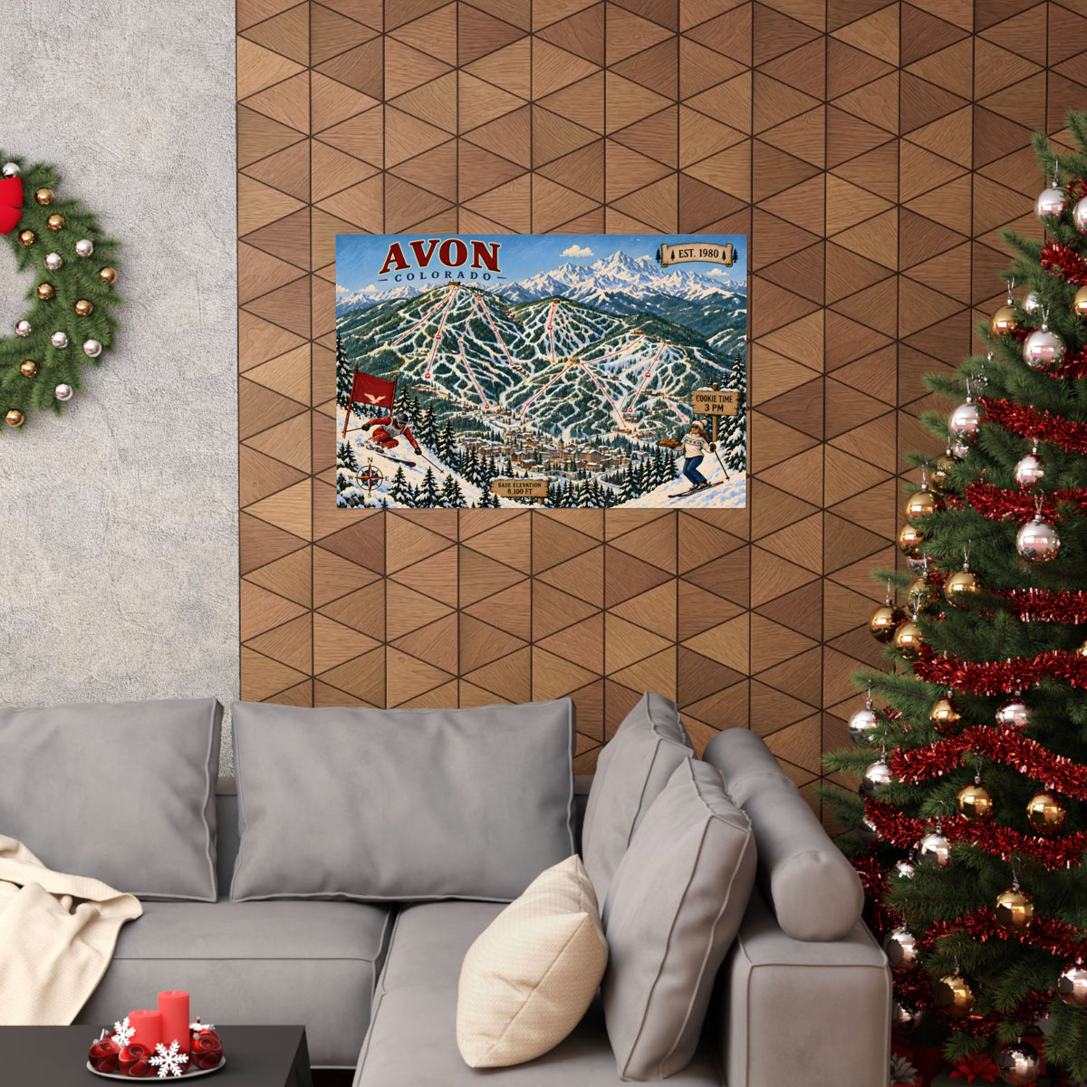 Avon/Beaver Creek Colorado Ski Map Poster