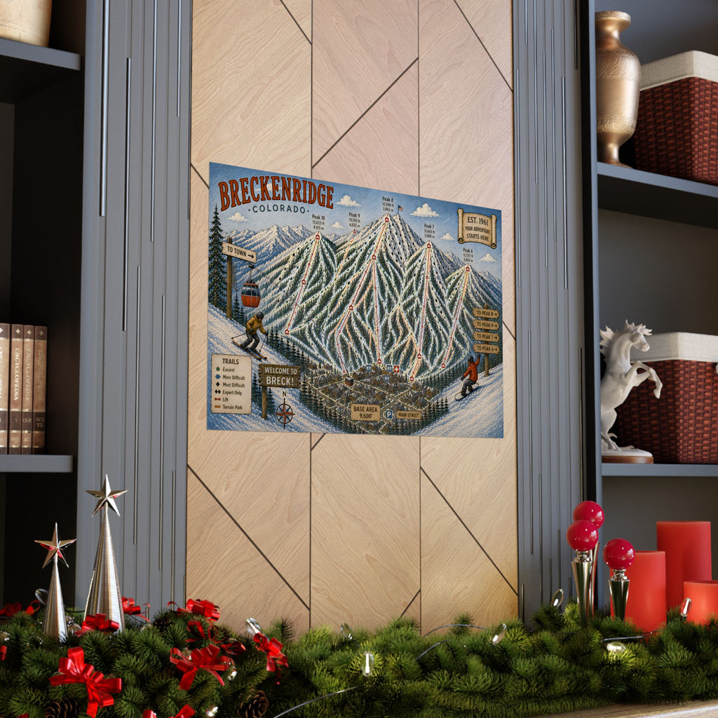Breckenridge Ski Map Poster