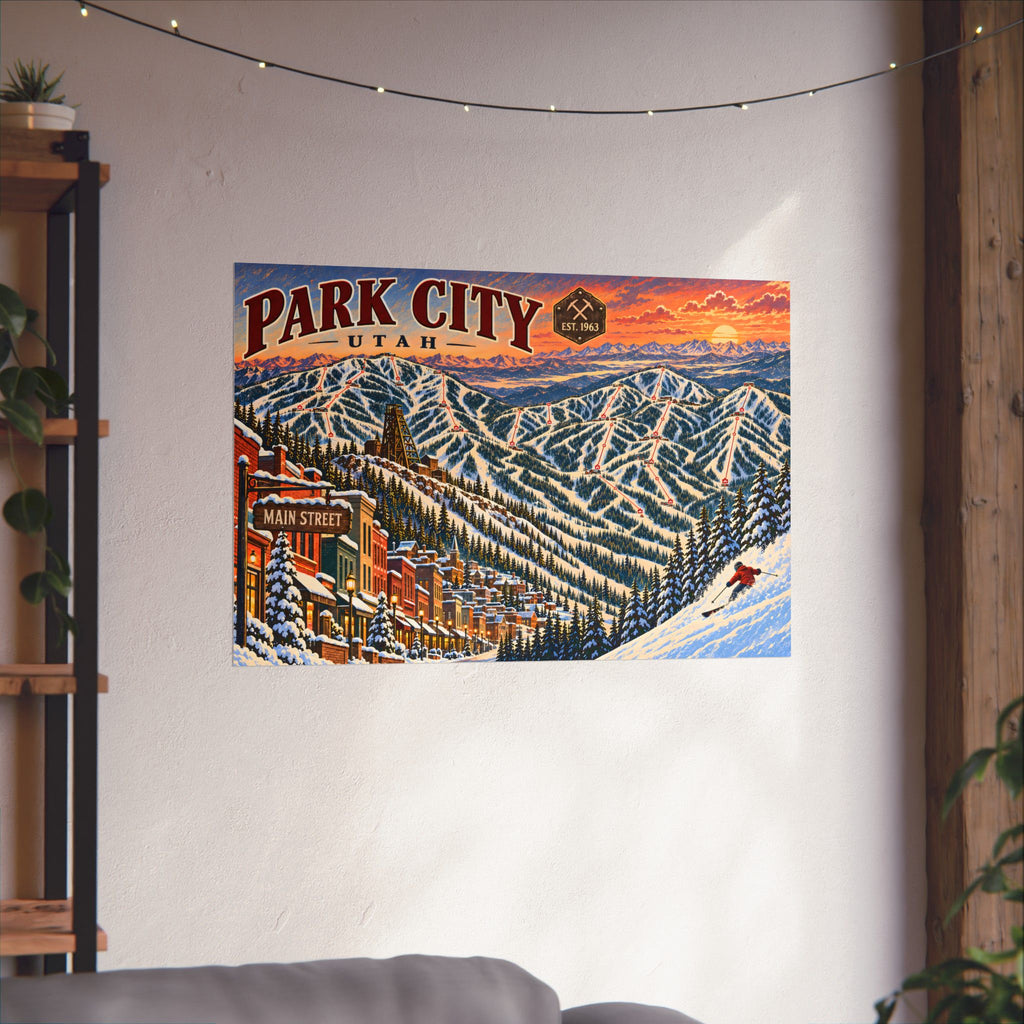 Park City Ski Map Poster