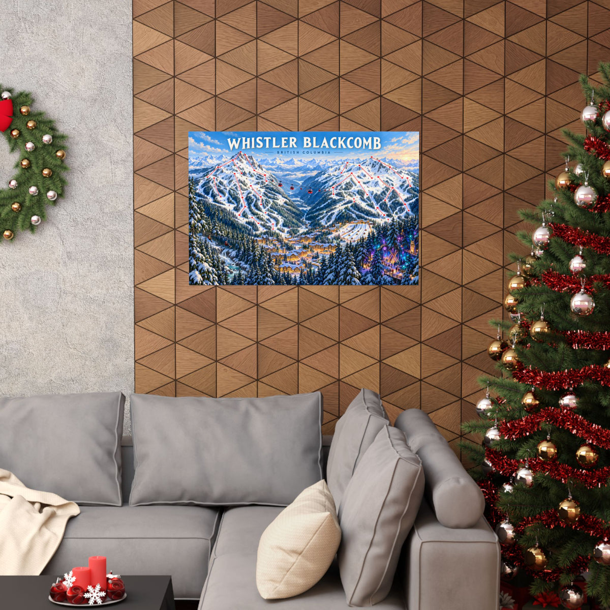 Whistler Blackcomb Ski Map Poster