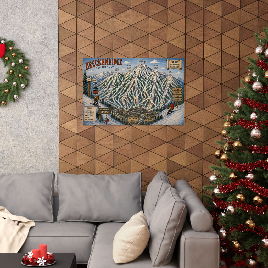 Breckenridge Ski Map Poster