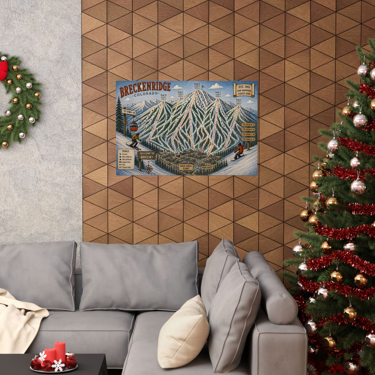 Breckenridge Ski Map Poster