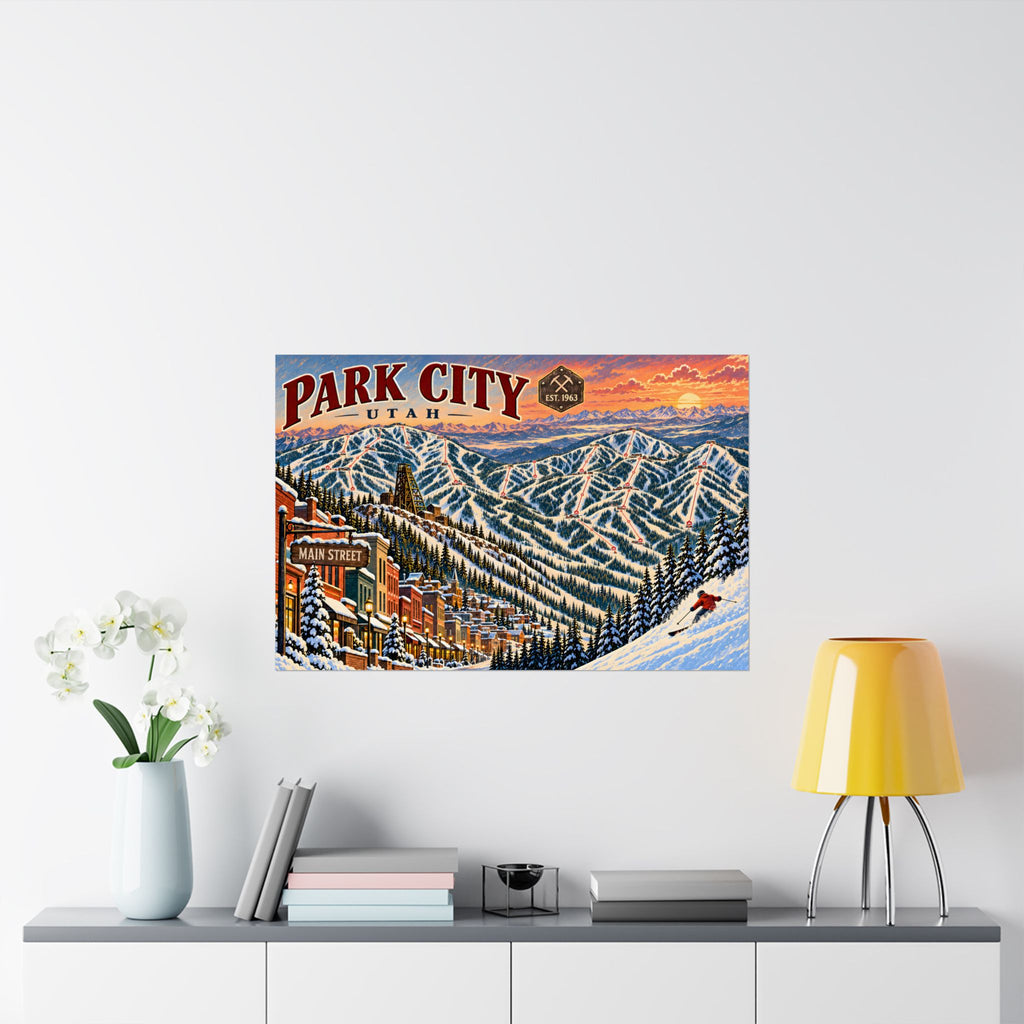 Park City Ski Map Poster