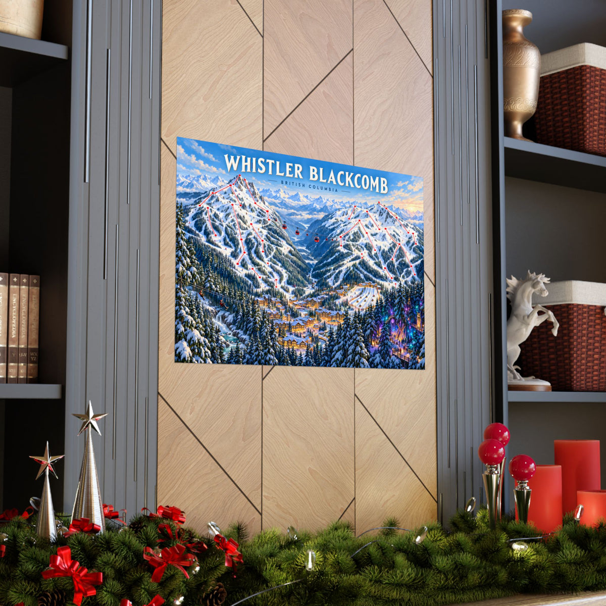Whistler Blackcomb Ski Map Poster