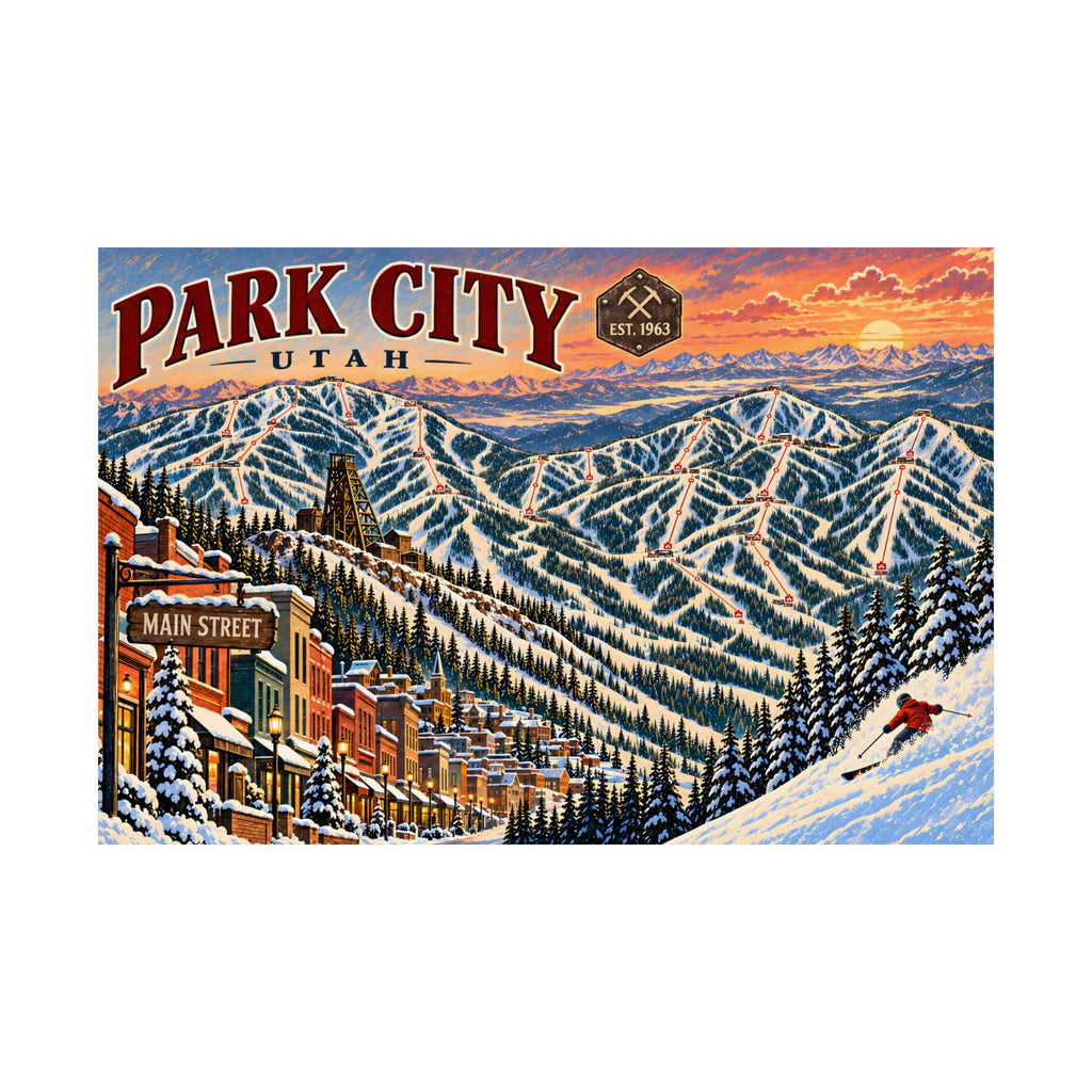 Park City Ski Map Poster
